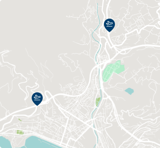 Map showing how to get to Salerno.