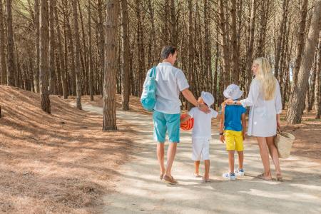 Family-friendly beach at Oleandri Resort.